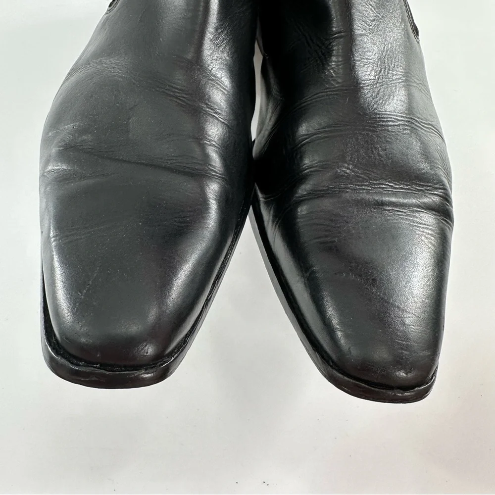 Kenneth Cole mens Chelsea boots size 11 black Italian leather dress pull on